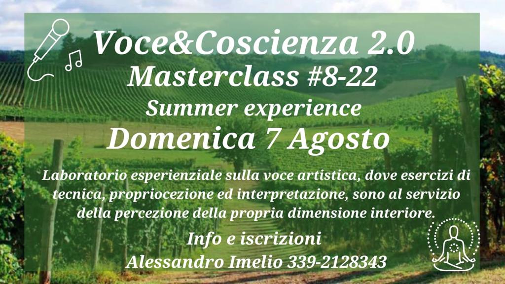 Voce&Coscienza 2.0 - Masterclass 8-22